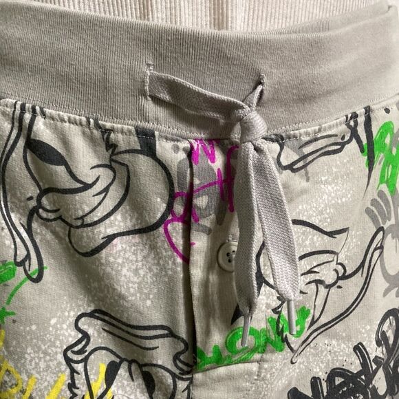 DISNEY PARKS Donald Duck Graffiti Art Pajama Lounge Sweatpants Pants Mens Large - Picture 4 of 16